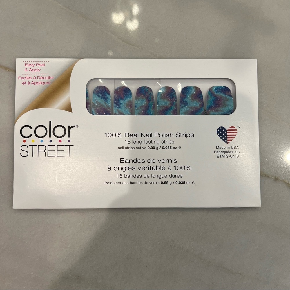 NWT ❤️Color Street - Purple & Blue Chrome It Down Nail Wraps - OS - Picture 3 of 4